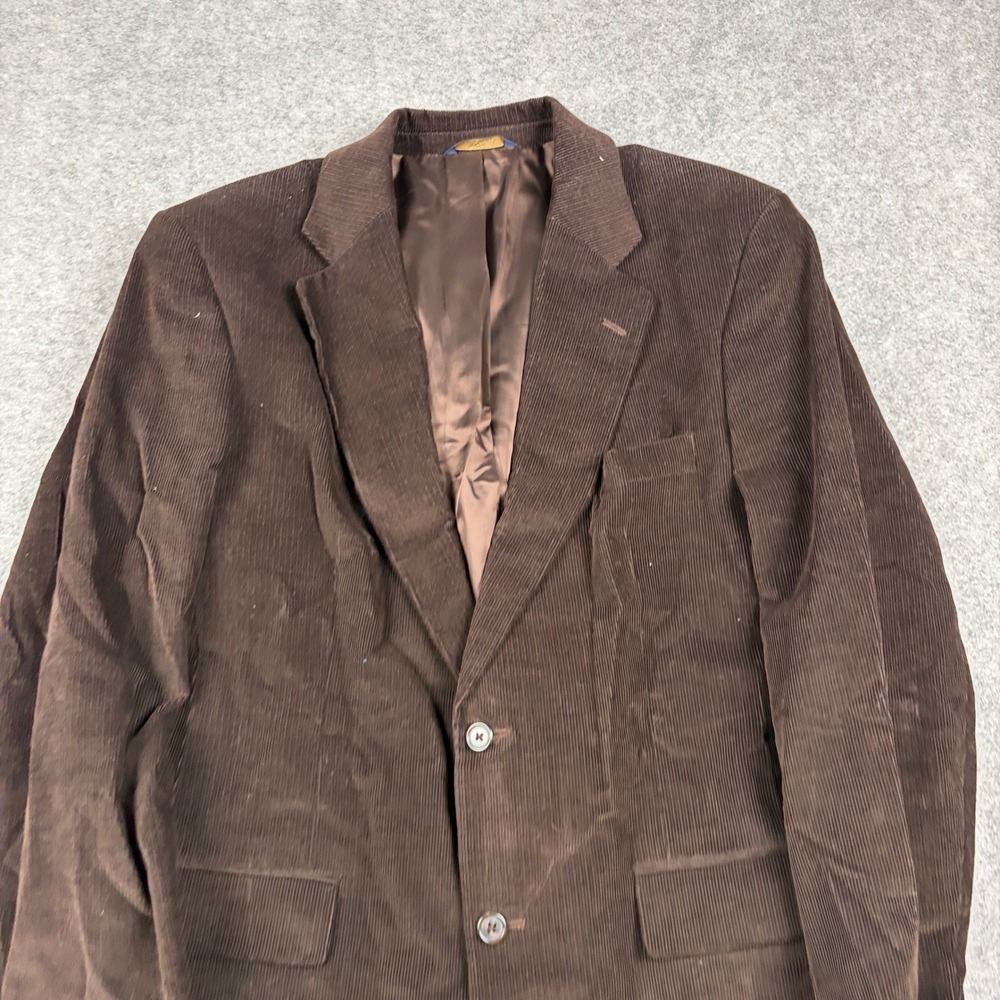 Brooks Brothers Corduroy Blazer Mens 42L Brown 2 Button Sport Coat Jacket Lined - Picture 4 of 11